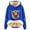 Blue, variant on Casual Pullover Hoodie With Adorable Cow Print Lined Soft Warm Sweatshirt For Fashion Comfort