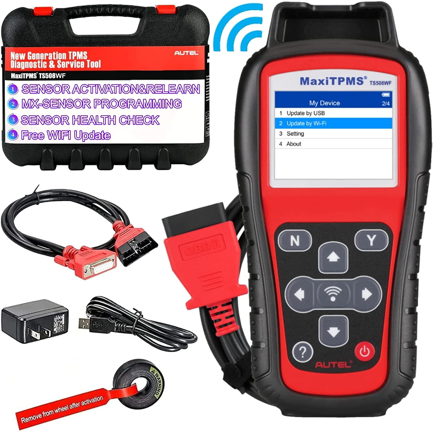 Autel MaxiTPMS TS508WF With OBD2 Scanner Wifi Connection TPMS Diagnose