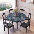 thumbnail image 1 of serony Élastique Bordé Imperméable Dos Équipé Table Table Couvre-Table Nappes Style B 1.2M, 1 of 9