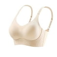 thumbnail image 2 of Hjlmsx Women's Wireless No Underwire Bras T Shirt Everyday Bra with Removable Padded Push Up Breathable Seamless Bralettes Z-Beige XXL, 2 of 9