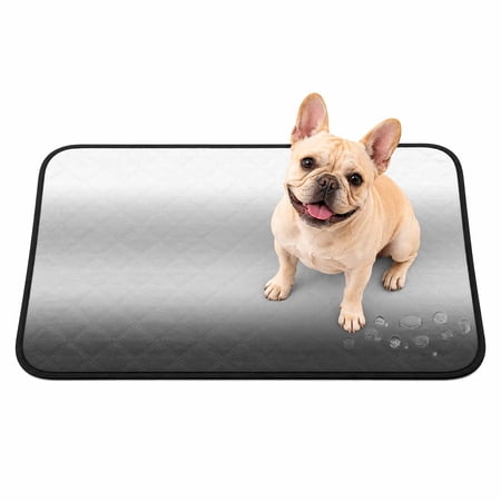 Pet Pee Pad Mat Abstract Grey Gradient Waterproof Reusable Dog Potty Training Pad Modern Dark Midnight Non Slip Pet Urine Mat for Indoor Potty Training Floor Protection 40x30 Inch