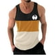 thumbnail image 1 of Hombres Casual Moda Patchwork Impresión Pullover Cuello Redondo Deportes Tanque, 1 of 3