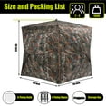 thumbnail image 3 of Skyhot 360° See Through Ground Hunting Blind for 2-3 Persons,300D Pop Up Resilient Portable Tent with Swing Door and Carrying Bag for Deer Turkey, 3 of 7