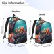 thumbnail image 2 of Disketp Underwater Plant Octopus Mochila de Lona Estampada, Mochila Escolar de Viaje Ligera para Estudiantes y Portátil-Medium, 2 of 5