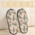 thumbnail image 2 of Fotbe Cowboy Christmas Trees Pantuflas Peludas para Mujer con Estampado, Zapatillas de Peluche, Zapatos de Invierno para Casa, Uso Interior y Exterior-Medium, 2 of 8