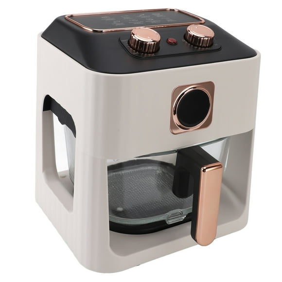 Smart Visual Fryer Cooker, Air Fryer Oven with Smart Temperature Control and 360 Degree Visual Window, Less Oil Frying for Crispy Taste