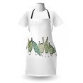 thumbnail image 3 of Chicken Apron, Farm Animals in Ornamental Geometric Poultry Agriculture, Unisex Kitchen Bib with Adjustable Neck for Cooking Gardening, Adult Size, Pale Green and White, by Ambesonne, 3 of 4