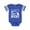 Football Blue and White, variant on For the Record, My Dad Rocks Boys or Girls Baby Bodysuit