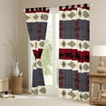 thumbnail image 3 of Aztec 30%-50% Blackout Curtains 2 Panels 38"Wx45"L Woodland Animals Bear Elk Curtains & Drapes,Southwest Tribal Geometry Window Curtains Deer Antler Farmhouse Rustic Home Decor, 3 of 6