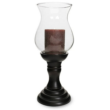 Glass & Wood Candleholder