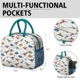 thumbnail image 6 of Womens White Dinosaurs Pterosaurs Plants Pattern Lunch Box for Work,Insulated Lunch Bag for Women,Loncheras Para Mujer,Leakproof Adult Lunch Bag for Work,Beach,Travel,Picnic,Camping, 6 of 7