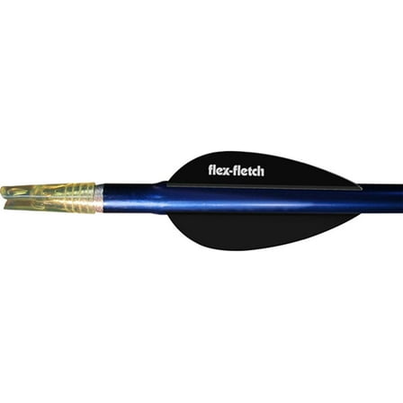 Flex Fletch FFP-200-BLK-39 Black 2" Archery Fletched Arrow Vanes