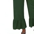 thumbnail image 4 of TaTaai Women's Summer Solid Color Sleeveless Jumpsuit Round Neck Ruffle Hem Pocket Detail Comfortable Casual Long Jumpsuit Gift, 4 of 4