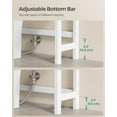 thumbnail image 3 of 3-Tier Over The Toilet Storage Bamboo Over Toilet Shelf Bathroom Storage Organizer with Adjustable Shelf, White and Beige, 3 of 7