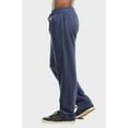 thumbnail image 2 of Men's Soft Fleece Lightweight Comfort Open Bottom Sweatpants Loungewear w/Side Pockets, 2 of 4