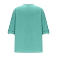 thumbnail image 4 of DHFJKG Womens V Neck T Shirts Loose Fit Solid Color Short Sleeve Basic Tee Comfortable Summer Beach Shirt Soft Tops, 4 of 6