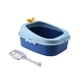 thumbnail image 4 of Inodoro para gatos con parte superior abierta, bandeja de arena para mascotas, arenero semicerrado para gatos, caja de arena para gatos Azul S, 4 of 9