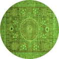 thumbnail image 1 of Ahgly Company Indoor Round Abstract Green Modern Area Rugs, 5' Round, 1 of 4