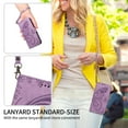 thumbnail image 3 of for iPhone 14 Plus Case Wallet for Women, Flip Folio Cover with Butterfly Pattern PU Leather Stand Card Holder Slots Wrist Strap Protective Phone Case for iPhone 14 Plus, Purple, 3 of 8