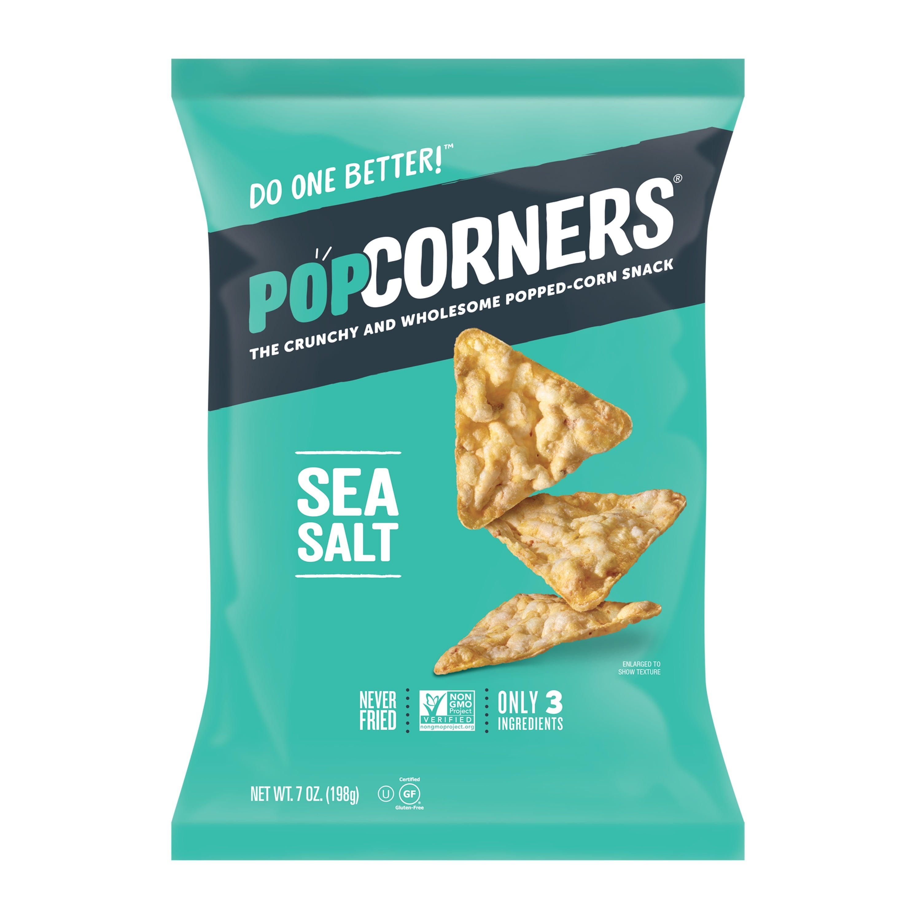 Popcorners Sea Salt Popped Corn Snacks, 7 oz Bag - Walmart.com