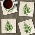 thumbnail image 5 of CounterArt "Fern Study" 4 Pack Natural Travertine Absorbent Stone Coasters, 5 of 7
