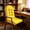 Yellow, variant on 44x19 Inch High Back Rocking Chair Cushion, Waterproof Outdoor Patio Seat Pad With Ties, Thick Non-Slip Ergonomic Foam Chair Cushion For Porch Glider, Indoor Outdoor Furniture