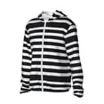 thumbnail image 2 of Haiem Black And White Stripes UPF 50+ Fishing Shirts for Men Long Sleeve UV Sun Protection Hoodie Non-Mask Outdoor Hiking Shirts, 2 of 8