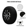 thumbnail image 4 of Bingfone Green Blue Avocado Spare Tire Cover Weatherproof Universal Wheel Protectors For Rv Camper Travel Trailer Suv Truck 17 Inch, 4 of 9