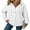 White, variant on Eytino Hoodies for Women Hooded Sweatshirt Casual Long Sleeve V Neck Lightweight Knit Loose Drawstring Workout Fall Tops S-2XL