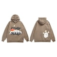 thumbnail image 1 of Sweat à Capuche Planète Cassé Tendance Américaine Imprimé Amusant de Rue plus Velours design Ample, 1 of 5