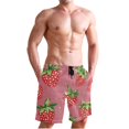 thumbnail image 4 of IAUYY Men's Quick-Dry Beach Shorts with All-Over Print - Lightweight Swim Trunks for Summer (S-XXL) Machine Washable,Strawberries, 4 of 8