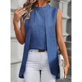 thumbnail image 6 of Womens Business Casual Tank Top Summer Sleeveless Outfits 2025 Spring Trendy Dressy Work Shirts Blue L, 6 of 9