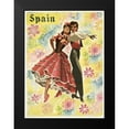 thumbnail image 2 of Vintage Apple Collection 11x14 Black Modern Framed Museum Art Print Titled - Spain and Flowers, 2 of 5