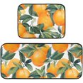 thumbnail image 1 of Orange Leaves Kitchen Mat Set of 2, Non-Slip Kitchen Rug for Floor, Waterproof Sink Carpet for Home, Office, Laundry, 1 of 6