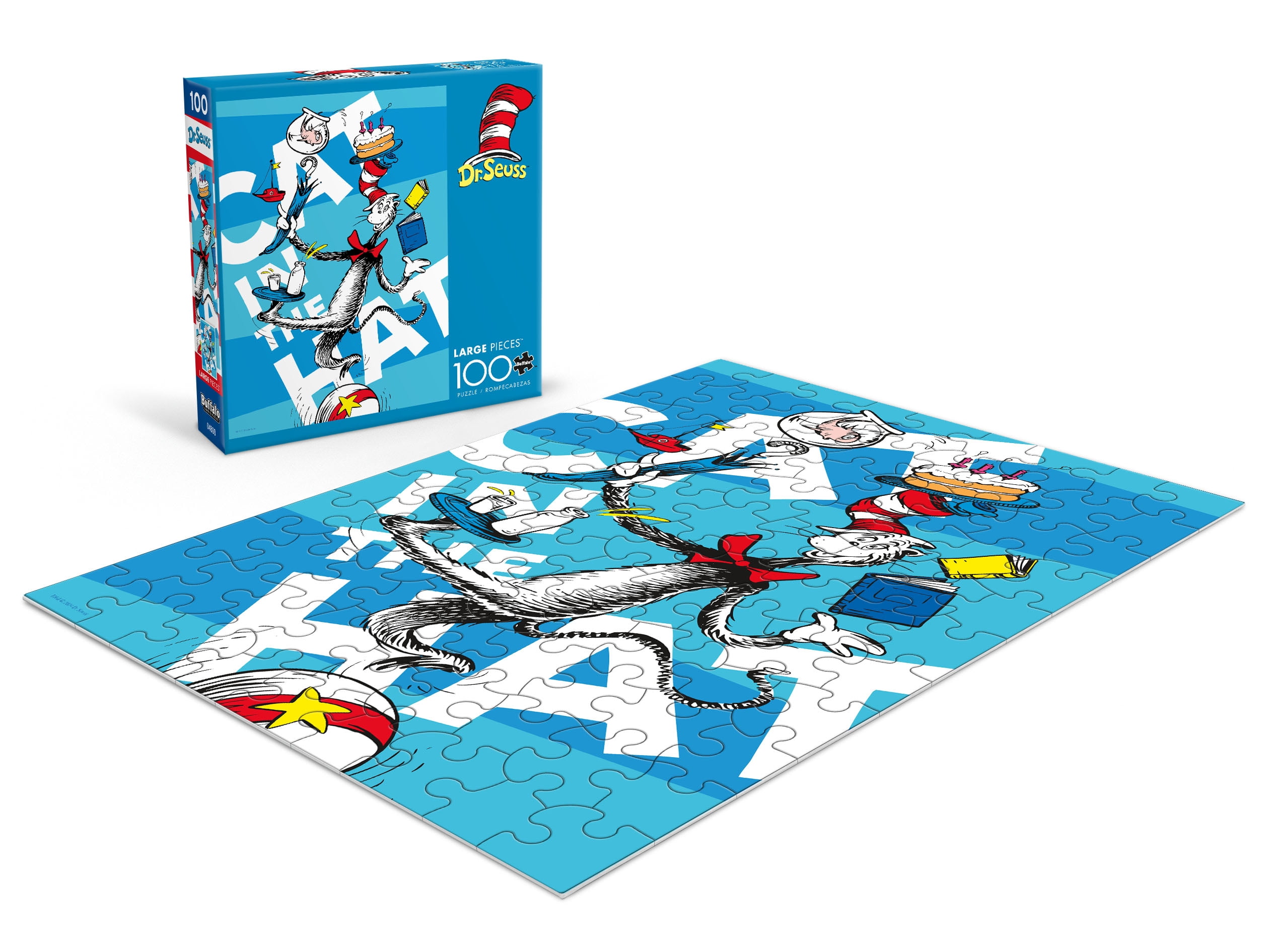 Buffalo Games Cat in the Hat 100-Piece 15 x 11-Inch Interlocking Jigsaw Puzzle for Children Ages 6+