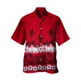 thumbnail image 1 of Camisas s Para Hombre Camisa de manga corta con estampado digital 3d de ocio de tendencia de moda de playa de turismo de vacaciones de verano para hombres (Red, XXL), 1 of 3