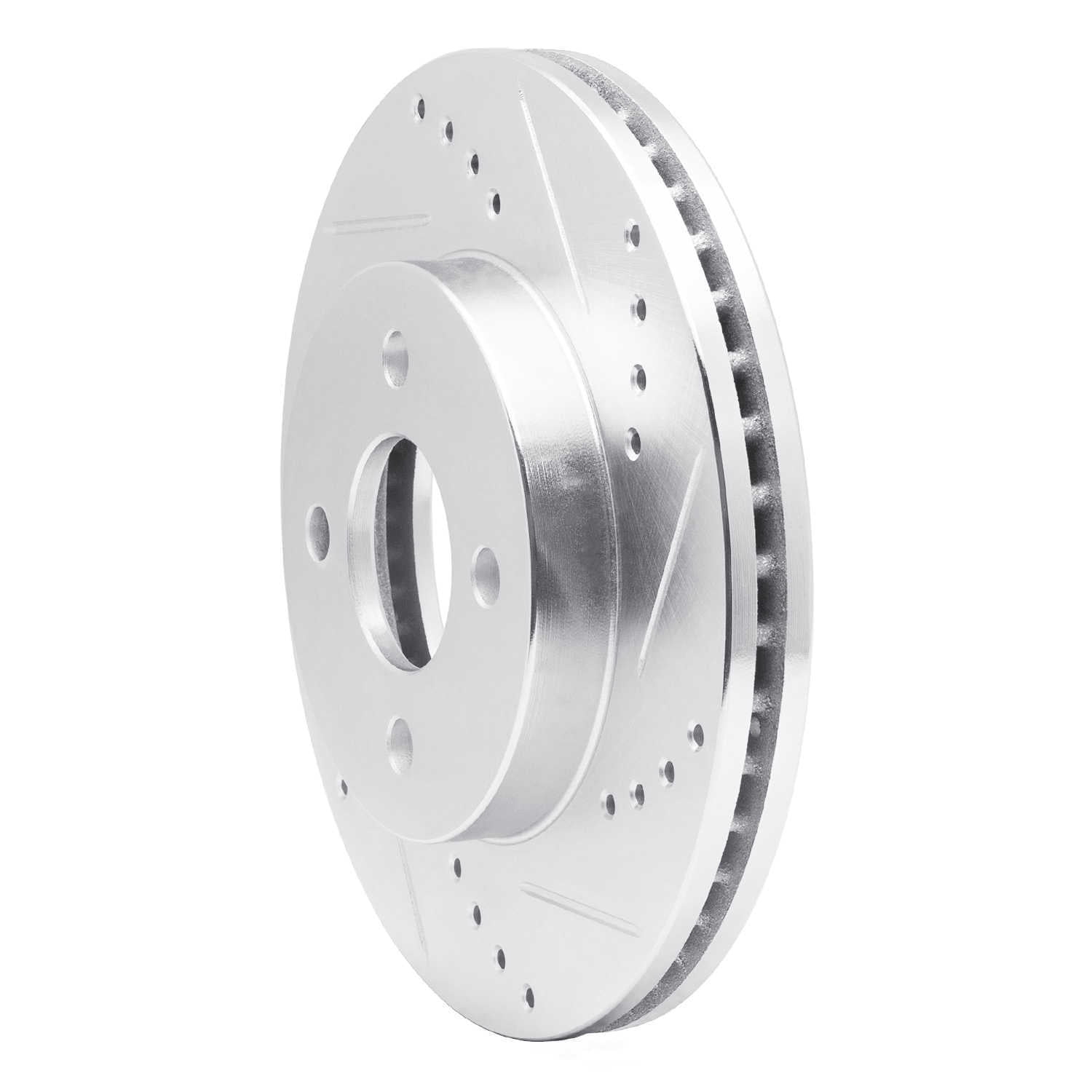 Dynamic Friction Company 631-53002R DFC Brake Rotor - Drilled And Slotted - Silver