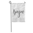thumbnail image 1 of NUDECOR Paris Bonjour Sign Hello Lettering Simple Pattern Artistic Brush Garden Flag Decorative Flag House Banner 12x18 inch, 1 of 2