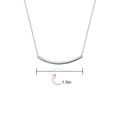 thumbnail image 3 of Bling Jewelry Womens Minimalist Curved Bar Pendant Necklace in 14K Rose Gold Plated Sterling Silver, 3 of 5