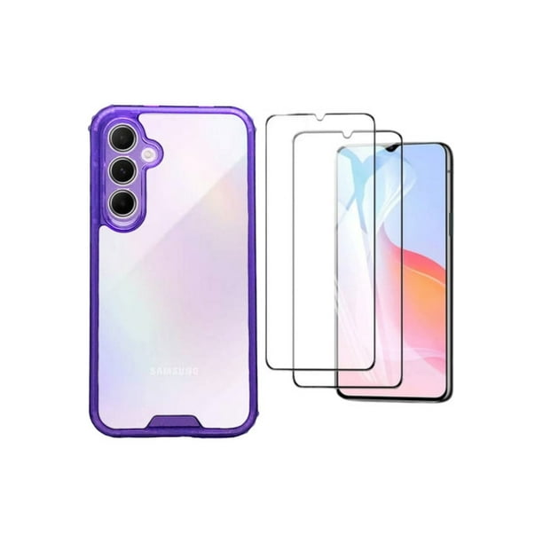 Funda Otter 360 Contonor Cely Vesmir Uso Rudo Para Samsung A16 Morado Más 2 Micas De Cristal