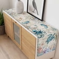 thumbnail image 4 of Vintage Coastal Table Runner - 70 Inch Long, Kitchen Dining Table Runner Dresser Scarves, Sea Turtle Octopus Coral Beach Nautical Farmhouse Decor for Coffee Tables Wedding Party Banquet, 4 of 8