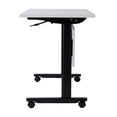 thumbnail image 5 of Emma + Oliver Heavy-Duty Flip Top Training Table with Nesting Design, Privacy Panel, T-Legs, 1" Gray Tabletop, Black Metal Frame - 60" x 24", 5 of 15