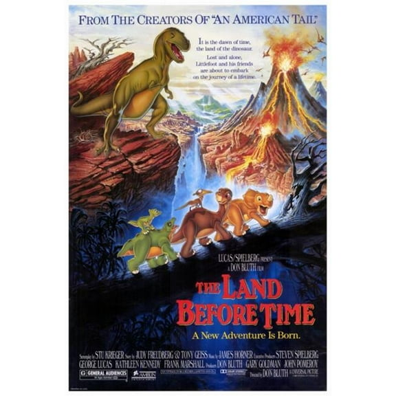Pop Culture Graphics  The Land Before Time Movie Poster Print - 27 x 40