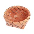 thumbnail image 1 of Cesta de almacenamiento tejida de madera hecha a mano redonda, 1 of 5