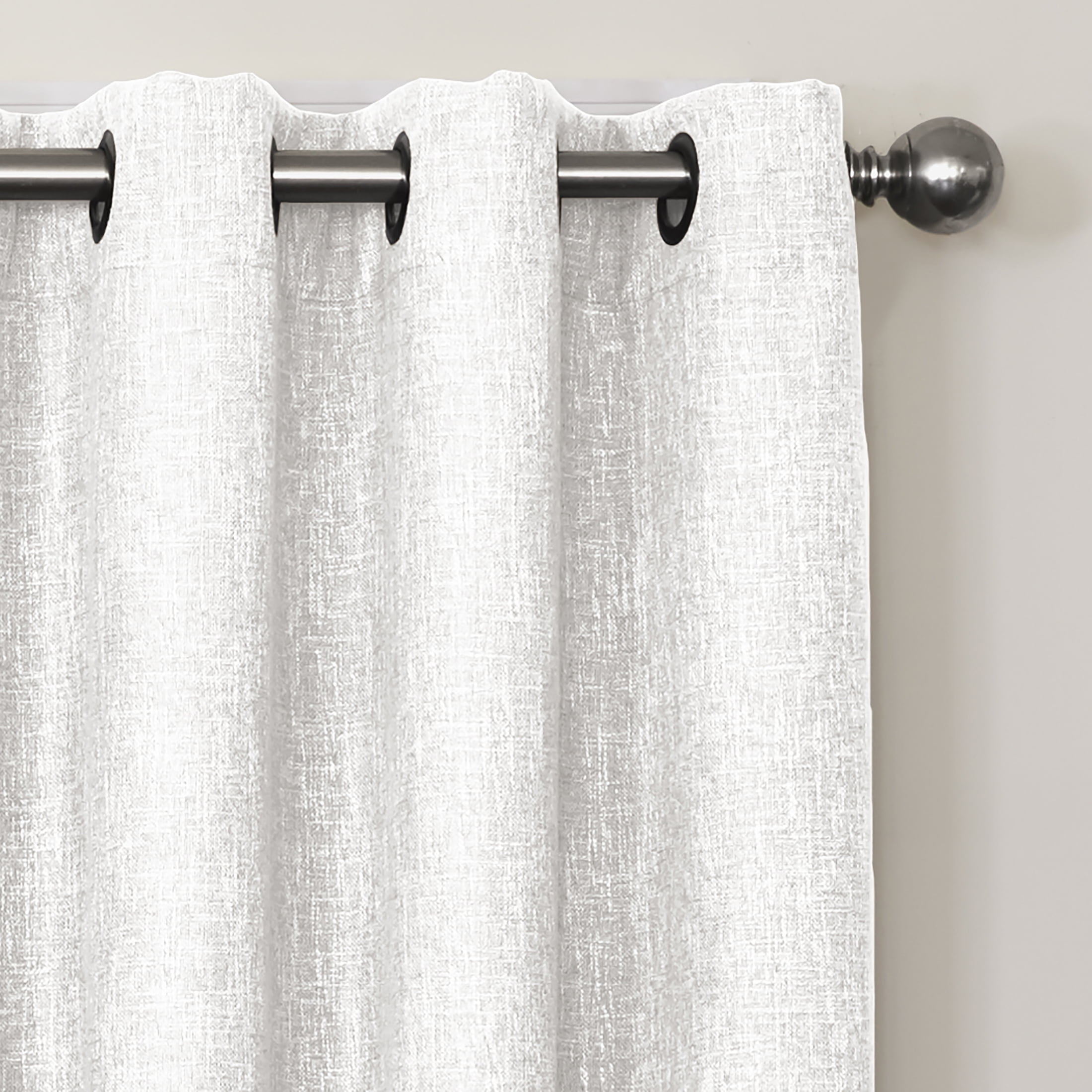 Quinn Blackout Single Curtain Lined Grommet Panel, 50" x 63", White
