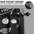 thumbnail image 3 of Vintage Kitchen Food Cooking Chef Tier Cafe Curtains for Bathroom Living RV Rod Pocket Window Drapes 36 Inch 2 Panels Set 28"x36" 2 Panels Window Treatment Tiers, 3 of 4