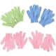 thumbnail image 1 of 4 pares de guantes de baño exfoliantes para ducha, guantes de ducha de nailon, exfoliante corporal, 1 of 6