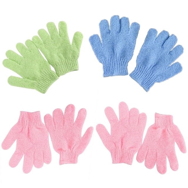 Miangastore 4 Paires de Gants de Bain Exfoliants en Nylon