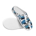 thumbnail image 3 of Kdxio Blue Excavator Women's Men's Slippers Plush Slip-On House Slipper for Winter Indoor Soft Cushion Non-slip Fluffy Slides Slippers-37/38, 3 of 7