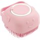 thumbnail image 1 of Cepillo de champú para mascotas, masajeador de silicona para perros y gatos, dispensador de champú para perros de pelo largo o corto, ducha para gatos (rosa), 1 unidad, 1 of 5